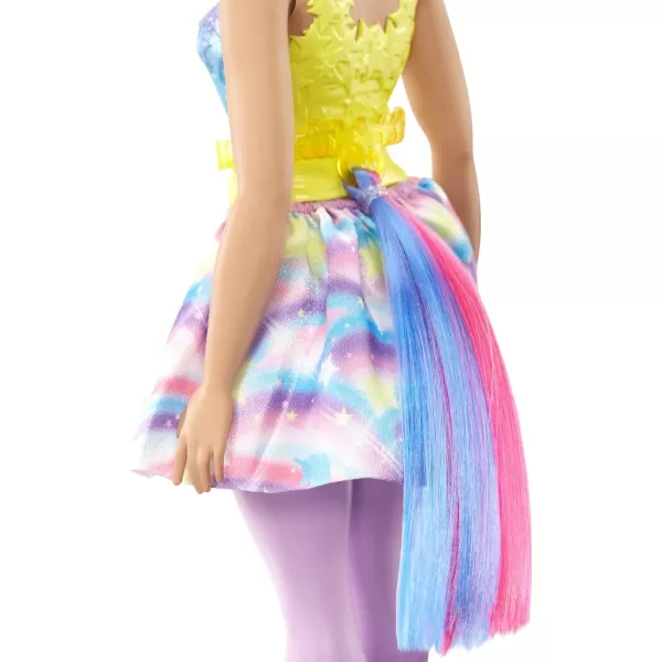 Barbie Dreamtopia Doll with Removable Unicorn Headband amp Tail Blue amp Purple Fantasy Hair amp Rainbow Skirt Unicorn ToyModern1 Multicolor