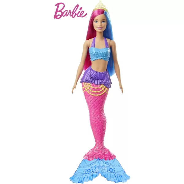 Barbie Dreamtopia Mermaid Doll 12inch Pink and Blue Hair with Tiara For 3 to 7 Year OldsBarbie Dreamtopia Mermaid Doll 12inch Pink and Blue Hair with Tiara For 3 to 7 Year Olds