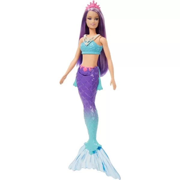 Barbie Dreamtopia Mermaid Doll Pink Hair Pink amp Yellow Ombre Tail amp Tiara AccessoryBlue Multicolor