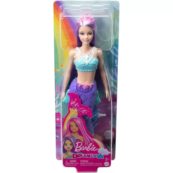 Barbie Dreamtopia Mermaid Doll Pink Hair Pink amp Yellow Ombre Tail amp Tiara AccessoryBlue Multicolor