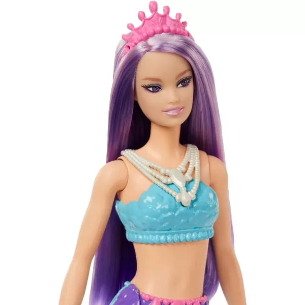 Barbie Dreamtopia Mermaid Doll Pink Hair Pink amp Yellow Ombre Tail amp Tiara AccessoryBlue Multicolor