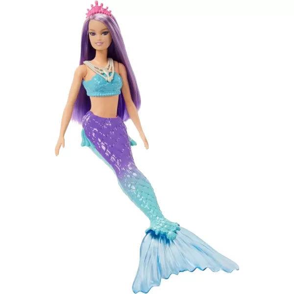 Barbie Dreamtopia Mermaid Doll Pink Hair Pink amp Yellow Ombre Tail amp Tiara AccessoryBlue Multicolor