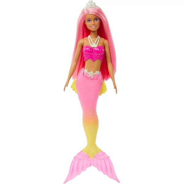 Barbie Dreamtopia Mermaid Doll Pink Hair Pink amp Yellow Ombre Tail amp Tiara AccessoryHot Pink Hot Pink