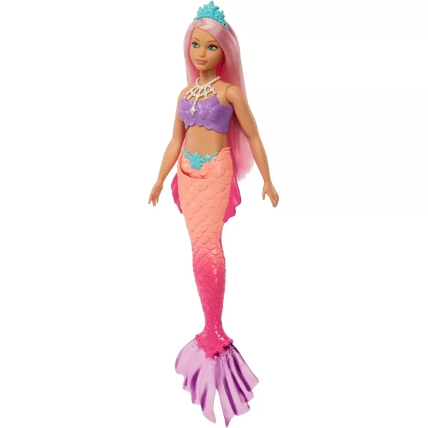 Barbie Dreamtopia Mermaid Doll Pink Hair Pink amp Yellow Ombre Tail amp Tiara AccessoryPurple Multicolor