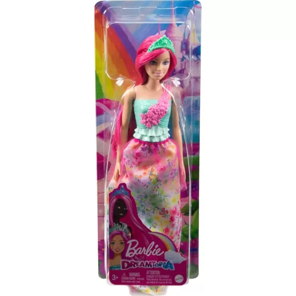 Barbie Dreamtopia Royal Doll with Curvy Body Purple Hair amp Sparkly Bodice Wearing Removable Skirt Shoes amp HeadbandModern2 Multicolor