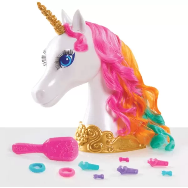 Barbie Dreamtopia Unicorn Styling Head 10pieces Kids Toys for Ages 3 Up by Just Play1 Count Pack of 1