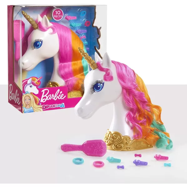 Barbie Dreamtopia Unicorn Styling Head 10pieces Kids Toys for Ages 3 Up by Just Play1 Count Pack of 4