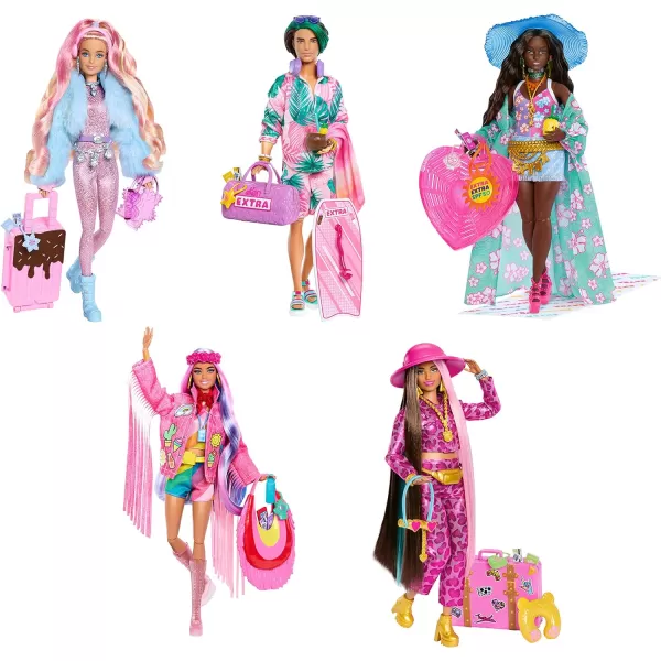 Barbie Extra Fly Ken Doll with BeachThemed Travel Clothes amp Accessories Tropical Outfit with Boogie Board amp Duffel BagKen