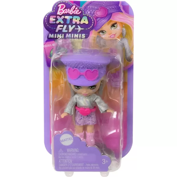 Barbie Extra Mini Minis Travel Doll with Safari Fashion Animal Print Outfit and Styling Accessories Barbie Extra Fly Small DollDesert