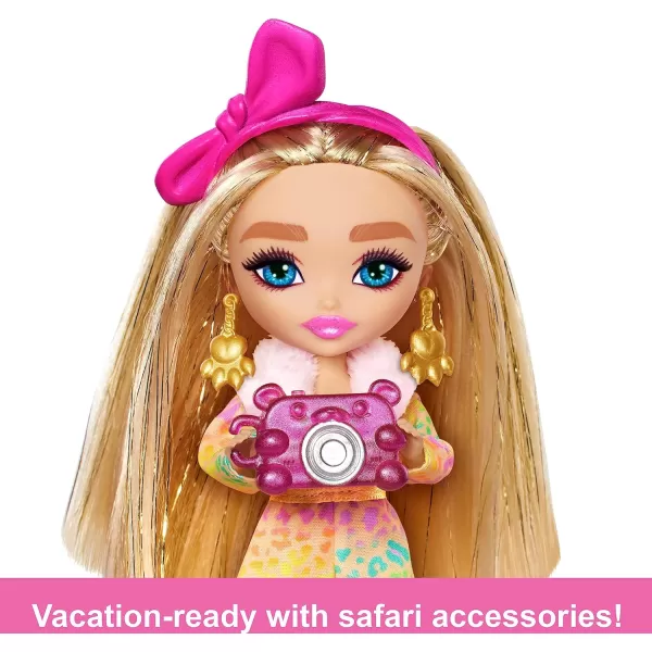 Barbie Extra Minis Travel Doll with Safari Fashion Barbie Extra Fly Small Doll AnimalPrint Outfit with AccessoriesBarbie Extra Minis Travel Doll with Safari Fashion Barbie Extra Fly Small Doll AnimalPrint Outfit with Accessories