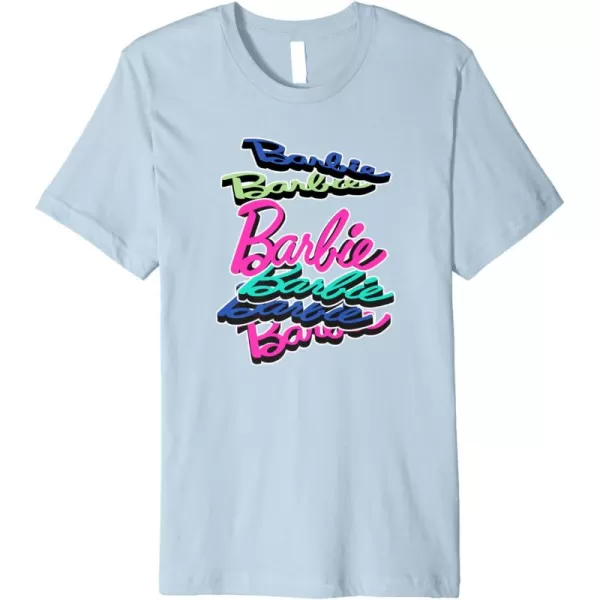 Barbie Falling Logo Premium TShirtBaby Blue