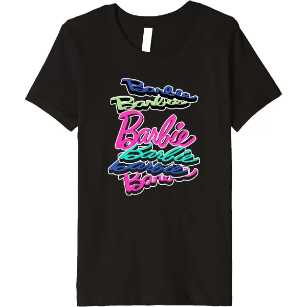 Barbie Falling Logo Premium TShirtBlack