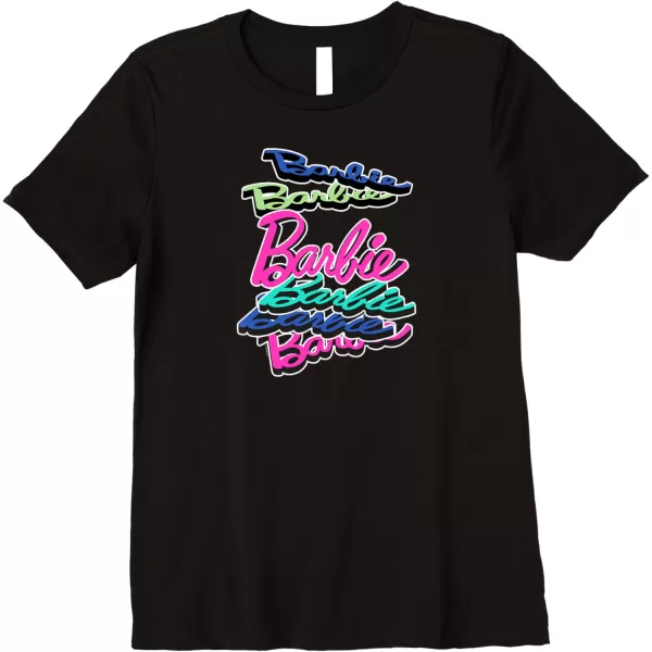 Barbie Falling Logo Premium TShirtBlack