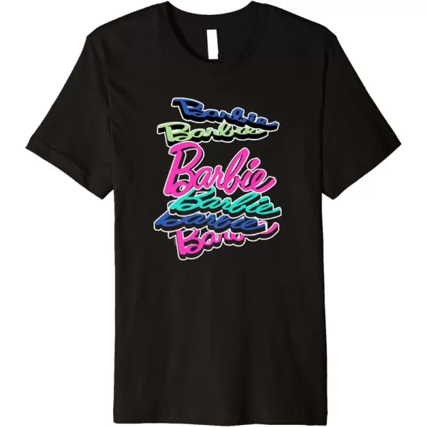 Barbie Falling Logo Premium TShirtBlack