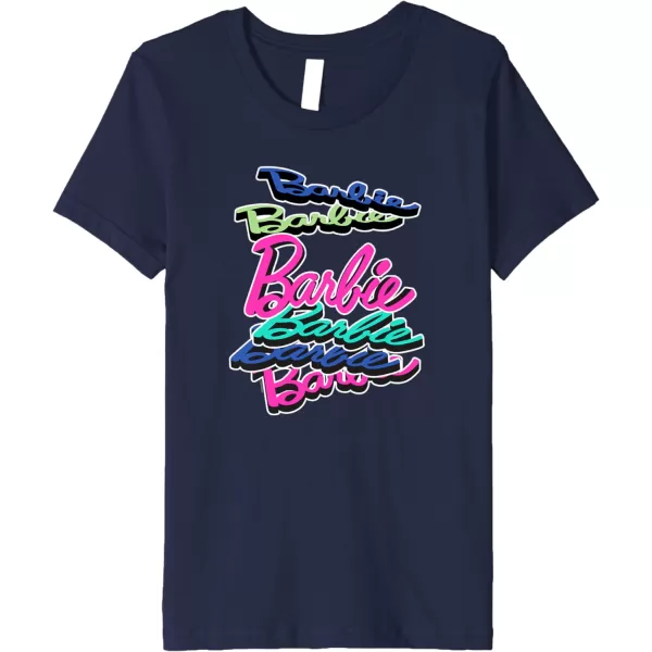 Barbie Falling Logo Premium TShirtNavy Blue