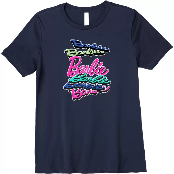 Barbie Falling Logo Premium TShirtNavy Blue