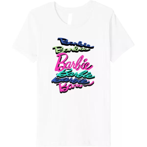 Barbie Falling Logo Premium TShirtWhite