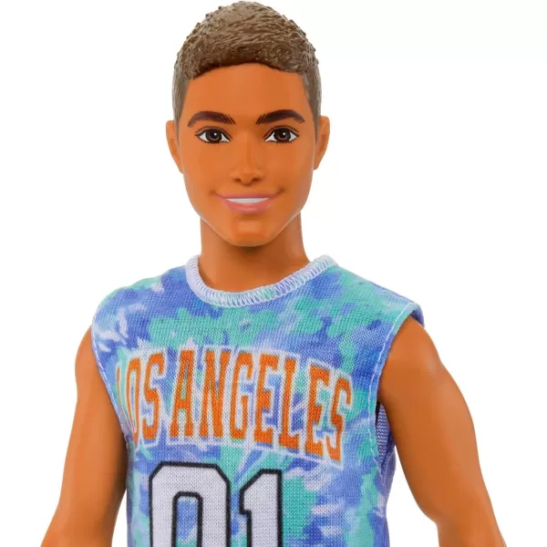 Barbie Fashionistas Ken Fashion Doll 212 with Prosthetic Leg Los Angeles Jersey Purple Shorts amp SneakersModern