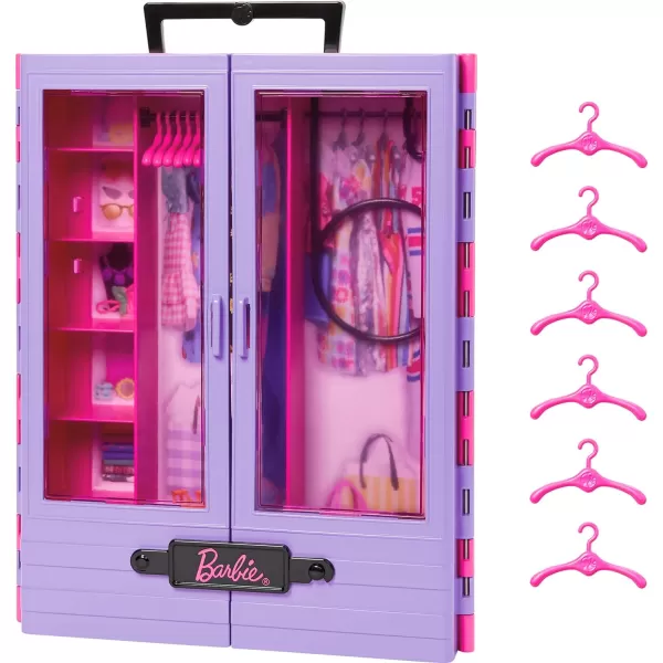 Barbie Fashionistas Playset Ultimate Closet with 6 Hangers and Multiple Storage Spaces Plus FoldOut Clothing RackFashionistas Closet  Extra Fashion Pack