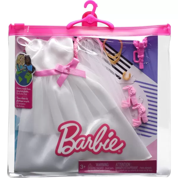 Barbie Fashions Doll Clothes and Accessories Set 2 PicnicThemed Dresses with Basket and Shoes for 2 Complete OutfitsModern Multicolor