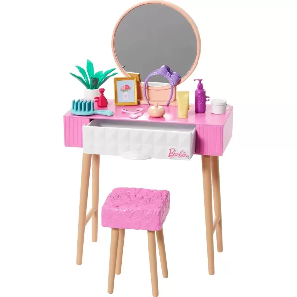 Barbie Furniture and Accessories Doll House Decor Set with Dishwasher Theme Kitchen AddOn with Counter SinkVanity Set Multicolor