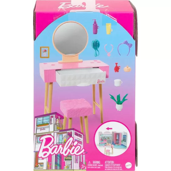 Barbie Furniture and Accessories Doll House Decor Set with Dishwasher Theme Kitchen AddOn with Counter SinkVanity Set Multicolor