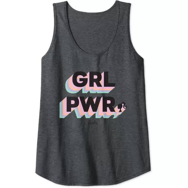 Barbie Girl Power Tank TopDark Heather Grey