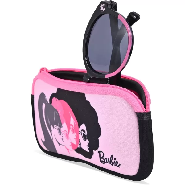 Barbie Girls Cat Eye Sunglasses and Handled Hard Case SetPinkwhiteblack