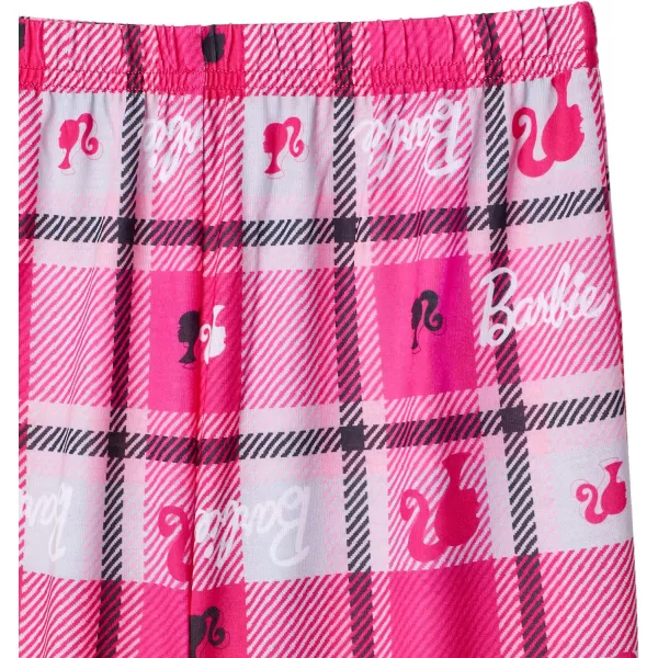 Barbie Girls Pajama Pants and Sleep Shirt Sets for Kids 4 Piece Sleepwear Set for GirlsPinkheather