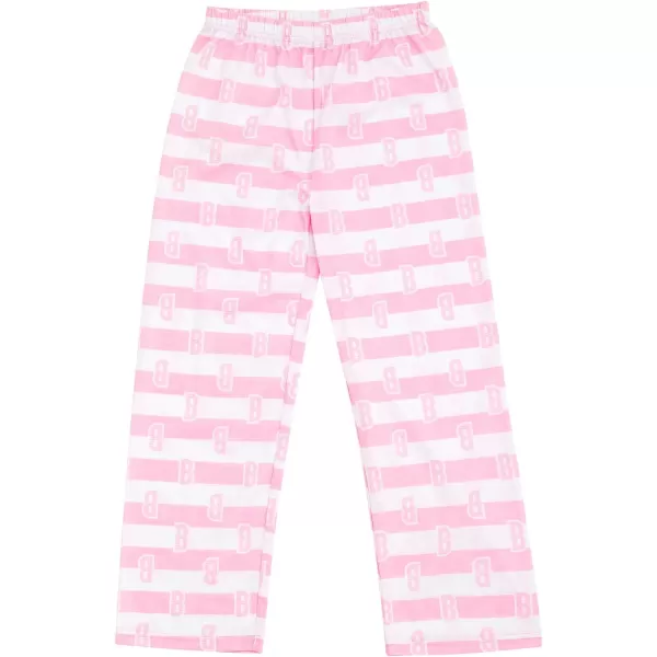 Barbie Girls Pajama Shirt Pants and Slippers 3 Piece Little Kid to Big KidPink