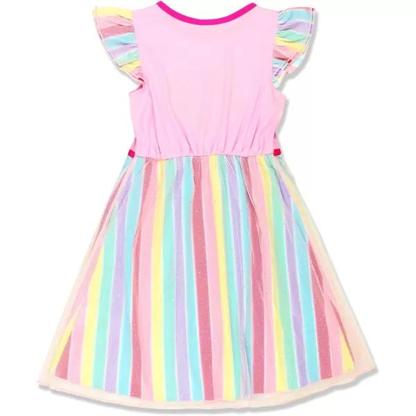 Barbie Girls Rainbow Dress Up Fantasy Gown Nightgown PajamasPink