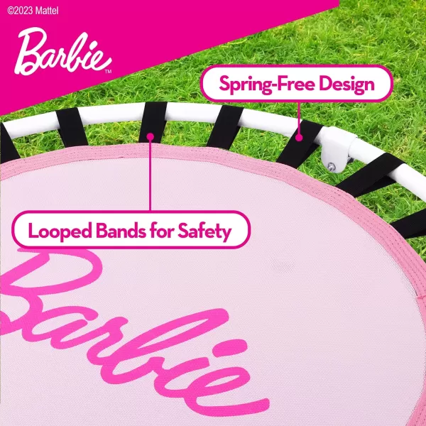 Barbie Hearts Mini Trampoline Indoor Kids Trampoline for Toddlers with Handle Featuring Barbie and FriendsBarbie Hearts Mini Trampoline Indoor Kids Trampoline for Toddlers with Handle Featuring Barbie and Friends