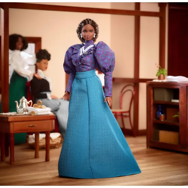 Barbie Inspiring Women Doll Madam CJ Walker Collectible with Puff Sleeve Blouse and FullLength SkirtBarbie Inspiring Women Doll Madam CJ Walker Collectible with Puff Sleeve Blouse and FullLength Skirt