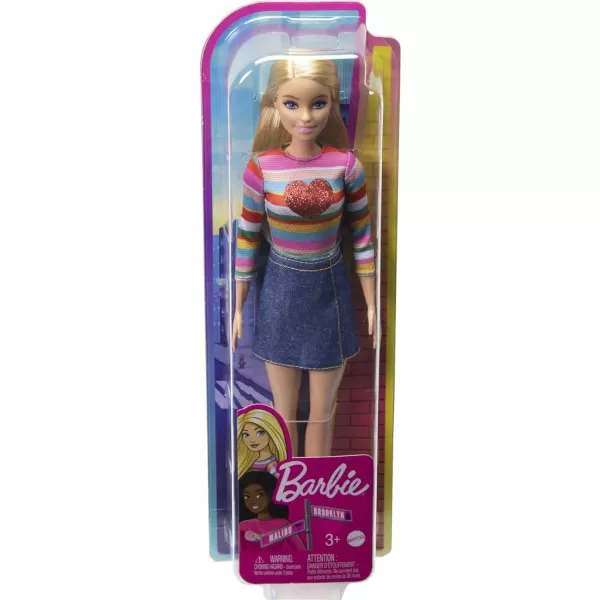 Barbie It Takes Two Doll Brooklyn Fashion Doll with Braided Hair Pink Nyc Shirt Metallic Skirt amp White ShoesCuteCasualCharacter Mulicolor