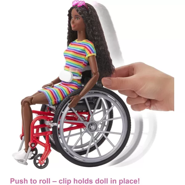 Barbie Ken Fashionistas Doll 167 with Wheelchair and Ramp Wearing TieDye Shirt Black Shorts and Accessories Amazon ExclusiveRainbow Stripes