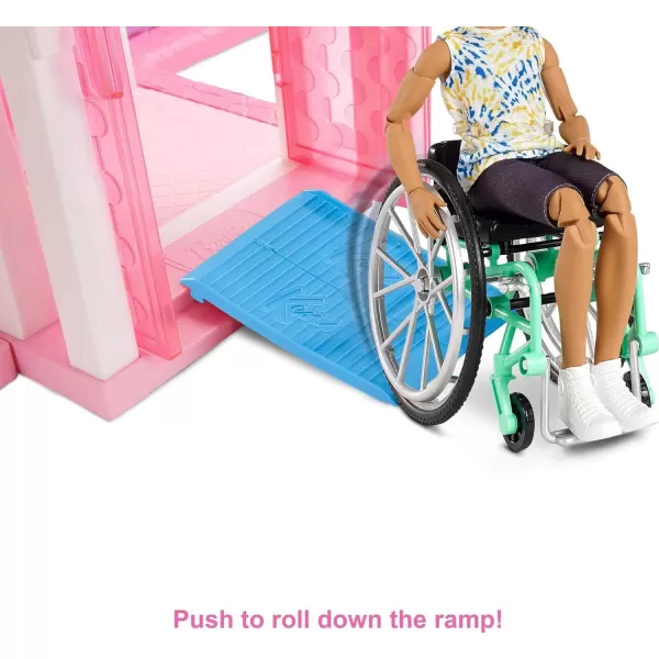 Barbie Ken Fashionistas Doll 167 with Wheelchair and Ramp Wearing TieDye Shirt Black Shorts and Accessories Amazon ExclusiveTieDye