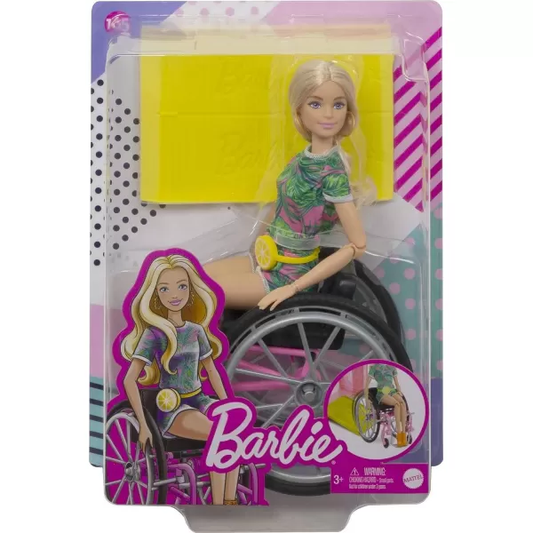 Barbie Ken Fashionistas Doll 167 with Wheelchair and Ramp Wearing TieDye Shirt Black Shorts and Accessories Amazon ExclusiveTropical Print