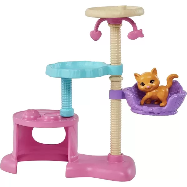 Barbie Kitty Condo Doll and Pets Cat Tree Playset with 5 Kitten Figures amp Accessories Brunette Fashion DollBarbie Kitty Condo Doll and Pets Cat Tree Playset with 5 Kitten Figures amp Accessories Brunette Fashion Doll