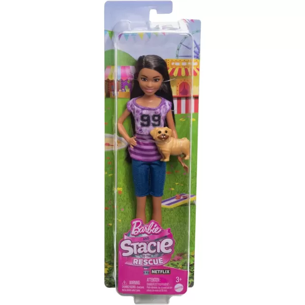 Barbie Ligaya Doll with Pet Dog from and Stacie to The Rescue Movie Toys Dark Hair DollLigaya