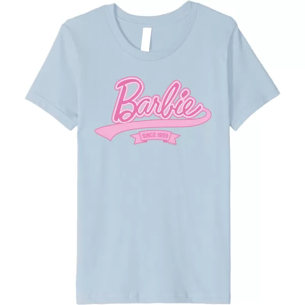 Barbie Logo  Since 1959 Premium TShirtBaby Blue