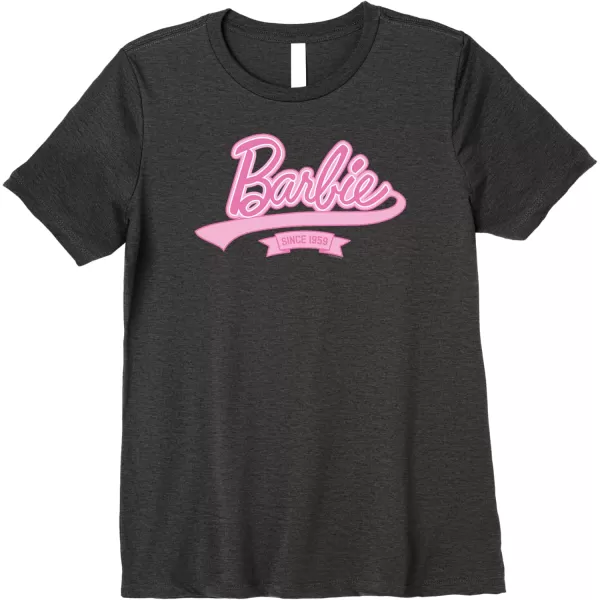 Barbie Logo  Since 1959 Premium TShirtDark Heather Grey