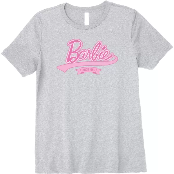 Barbie Logo  Since 1959 Premium TShirtHeather Grey