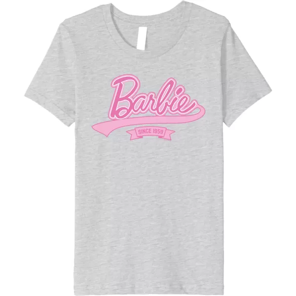 Barbie Logo  Since 1959 Premium TShirtHeather Grey