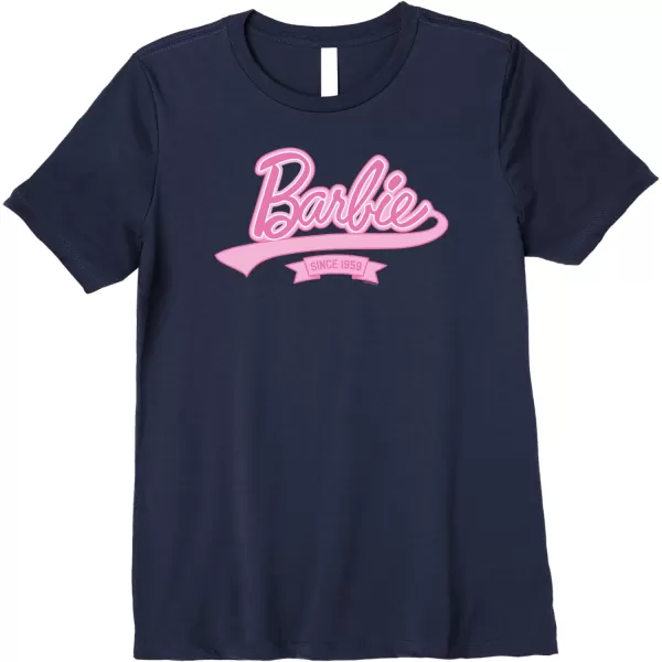 Barbie Logo  Since 1959 Premium TShirtNavy Blue