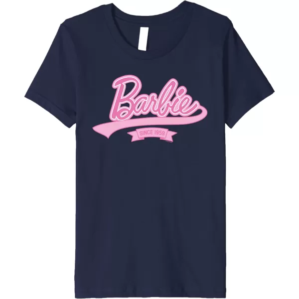 Barbie Logo  Since 1959 Premium TShirtNavy Blue