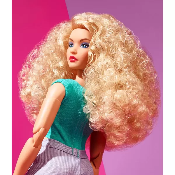 Barbie Looks Doll with Curly Blonde Hair Dressed in Ruched Crop Top amp Satiny Lavender Shorts Posable Made to Move Body For 6 years and olderBlonde Curly Hair