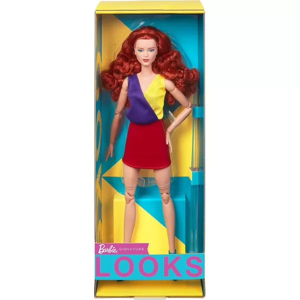 Barbie Looks Doll with Curly Blonde Hair Dressed in Ruched Crop Top amp Satiny Lavender Shorts Posable Made to Move Body For 6 years and olderRed Curly Hair