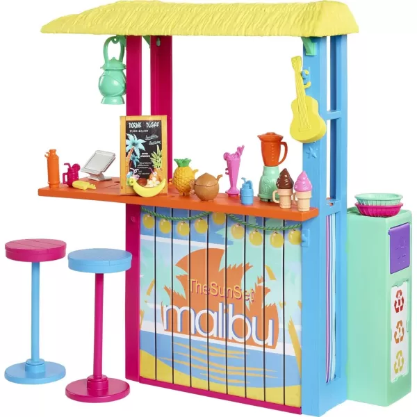 Barbie Loves The Ocean Beach Shack Playset with 18 Accessories Made from Recycled Plastics Gift for 3 to 7 Year OldsBarbie Loves The Ocean Beach Shack Playset with 18 Accessories Made from Recycled Plastics Gift for 3 to 7 Year Olds