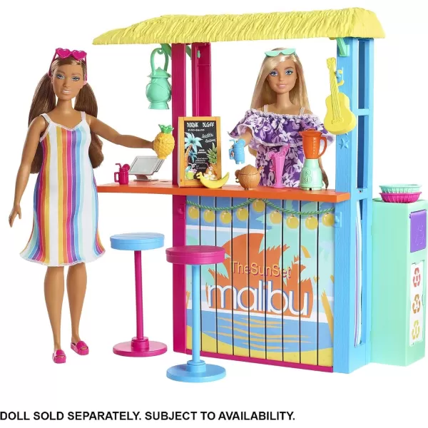 Barbie Loves The Ocean Beach Shack Playset with 18 Accessories Made from Recycled Plastics Gift for 3 to 7 Year OldsBarbie Loves The Ocean Beach Shack Playset with 18 Accessories Made from Recycled Plastics Gift for 3 to 7 Year Olds