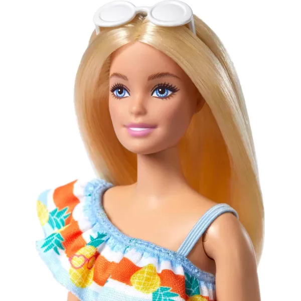 Barbie Loves the Ocean Doll Brunette with Blue Sundress and Accessories Doll and Clothes Made From Recycled PlasticsModern1 Multicolor